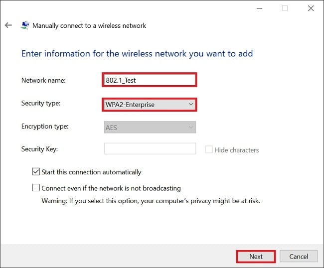 a screenshot of Windows 10 Network and Sharing Center