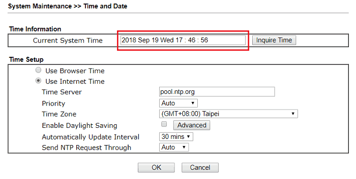 a screenshot of DrayOS Time and date settings