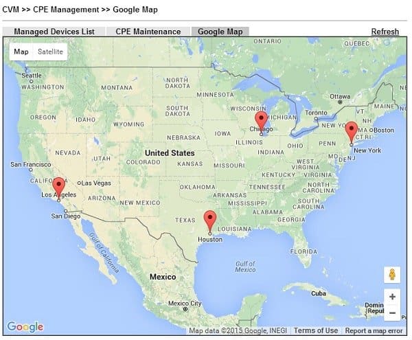 a screenshot of DrayOS CVM Google Map