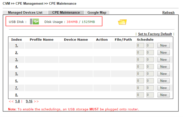 a screenshot of CVM CPE Maintenance