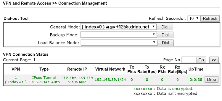a screenshot of VPN online statuss showing VPN connected
