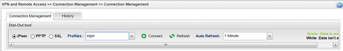 a screenshot of Vigor3900 VPN