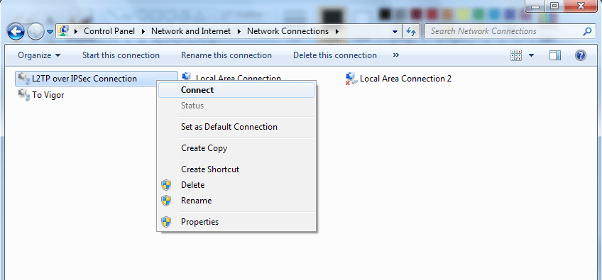 a screenshot of Windows 7 Network Connection