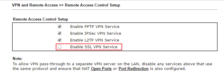 disable ssl vpn service