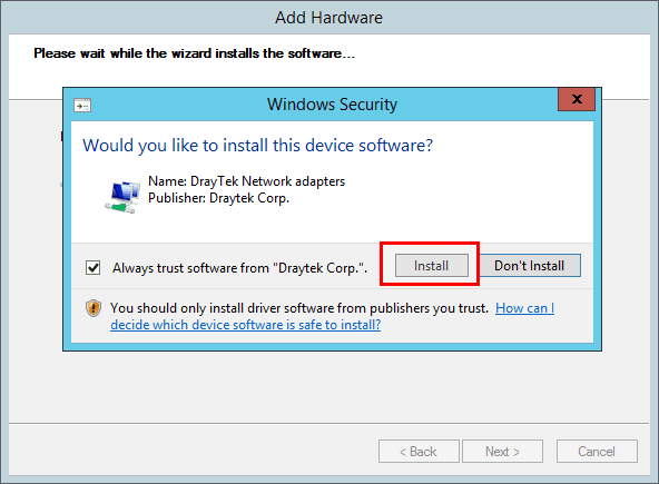 снимок экрана Windows Add Harware Wizard