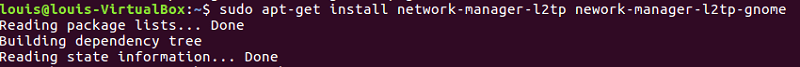 a screenshot of Ubuntu terminal