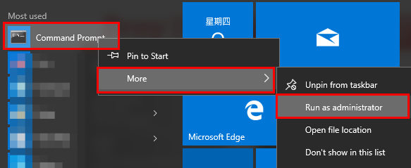 a screenshot of Windows CMD