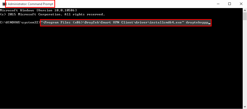 a screenshot of Windows CMD command