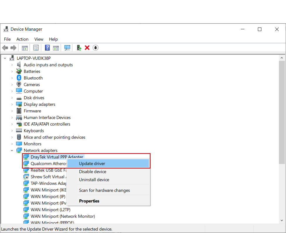 a screenshot of Windows Device Manager