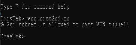 command to allow routing LAN to VPN