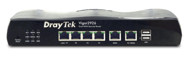 Draytek Vigor 2926 Dual-WAN SSL VPN w/ Firewall and Load-Balancer Router