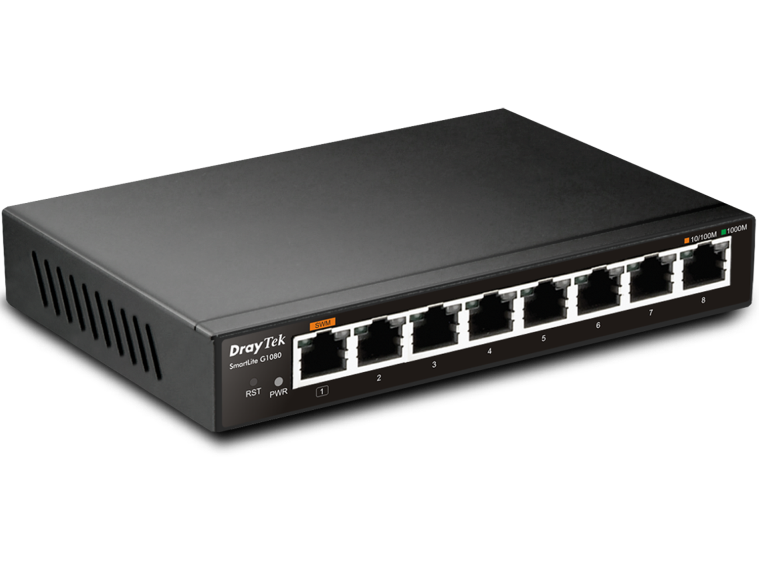 left view of DrayTek VigorSwitch G1080