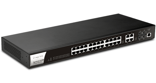 left view of DrayTek VigorSwitch G2280