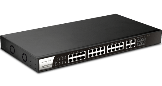 left view of DrayTek VigorSwitch P1280