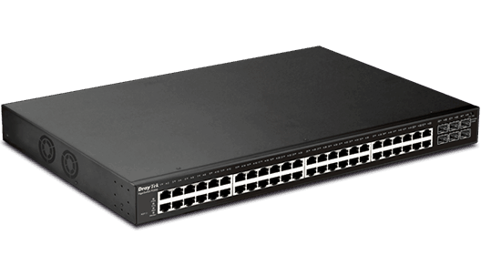rear view of DrayTek VigorSwitch P2500