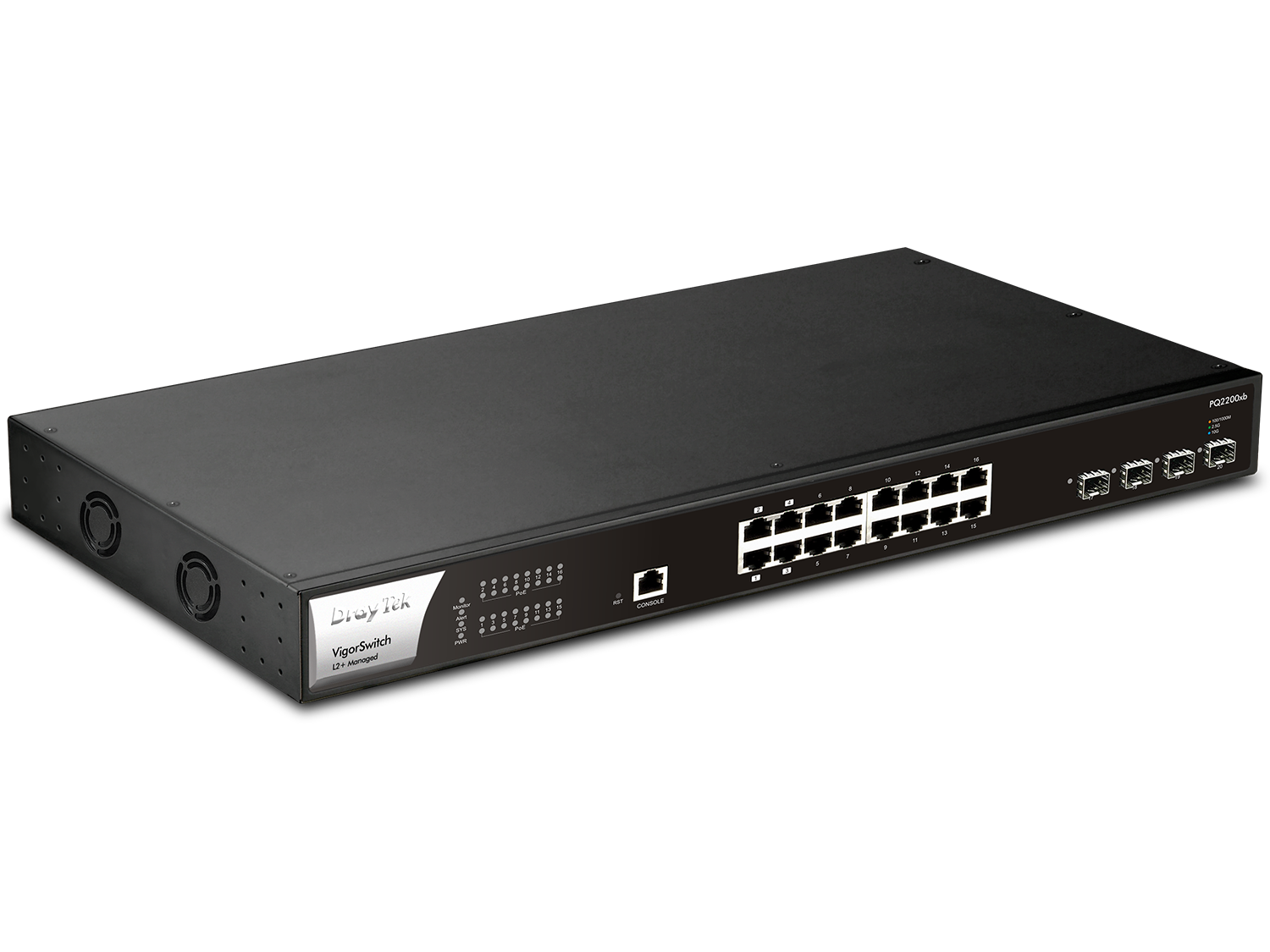 DrayTek VigorSwitch PQ2200xb 左側照片